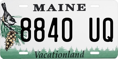 ME license plate 8840UQ