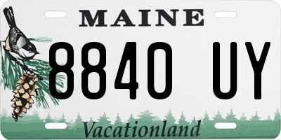 ME license plate 8840UY