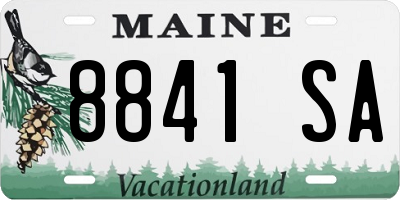 ME license plate 8841SA