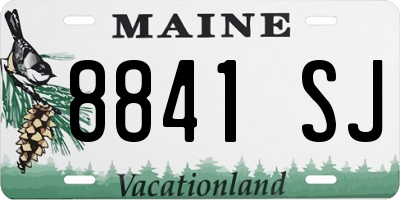 ME license plate 8841SJ