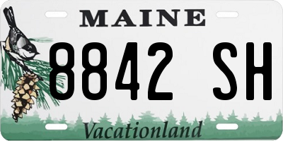 ME license plate 8842SH