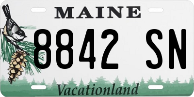 ME license plate 8842SN