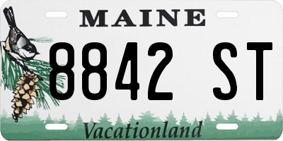 ME license plate 8842ST