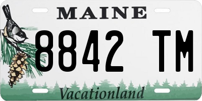 ME license plate 8842TM