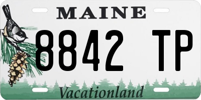 ME license plate 8842TP