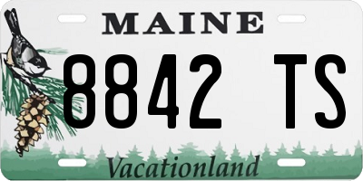 ME license plate 8842TS