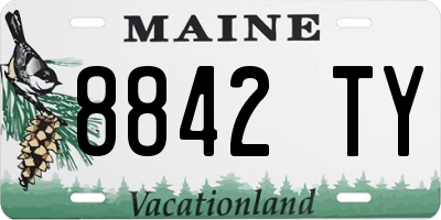ME license plate 8842TY