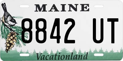 ME license plate 8842UT