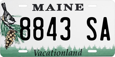 ME license plate 8843SA