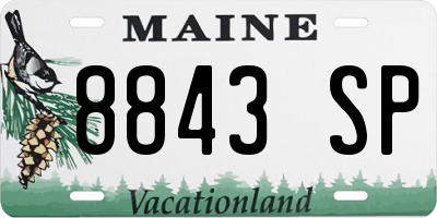 ME license plate 8843SP