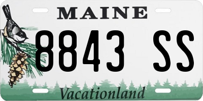 ME license plate 8843SS