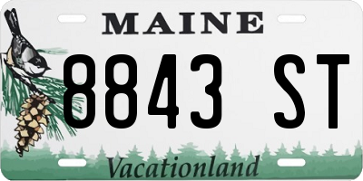 ME license plate 8843ST