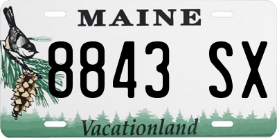 ME license plate 8843SX
