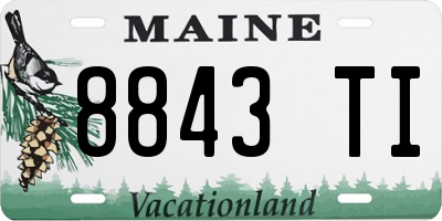 ME license plate 8843TI