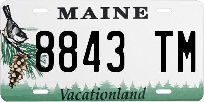 ME license plate 8843TM
