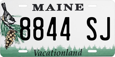 ME license plate 8844SJ