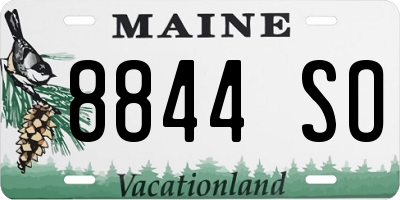 ME license plate 8844SO