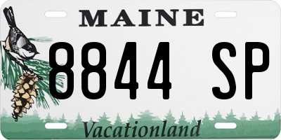 ME license plate 8844SP