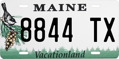 ME license plate 8844TX