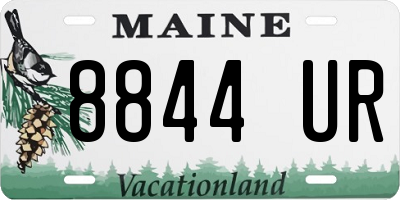 ME license plate 8844UR