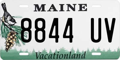 ME license plate 8844UV