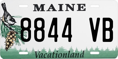 ME license plate 8844VB