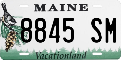 ME license plate 8845SM
