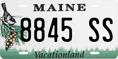 ME license plate 8845SS