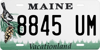 ME license plate 8845UM