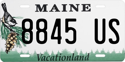 ME license plate 8845US