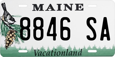 ME license plate 8846SA