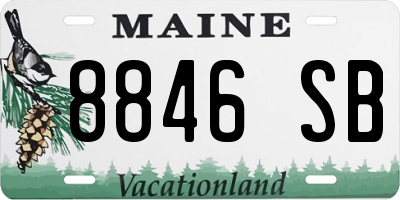ME license plate 8846SB