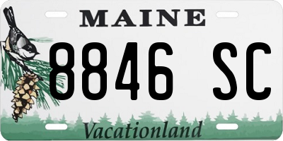 ME license plate 8846SC