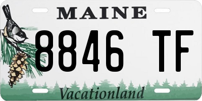 ME license plate 8846TF
