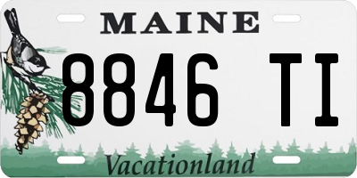 ME license plate 8846TI