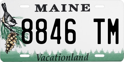 ME license plate 8846TM