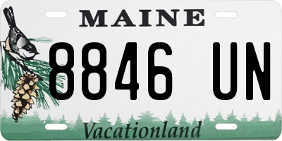 ME license plate 8846UN