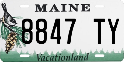 ME license plate 8847TY
