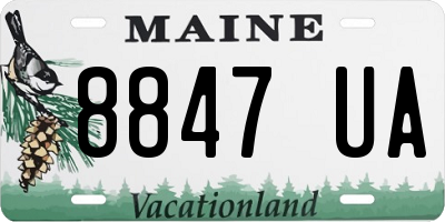 ME license plate 8847UA
