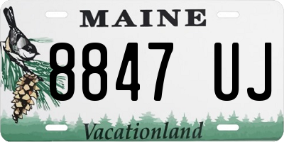 ME license plate 8847UJ