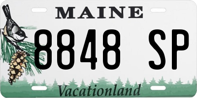 ME license plate 8848SP