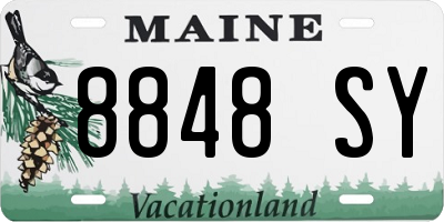 ME license plate 8848SY