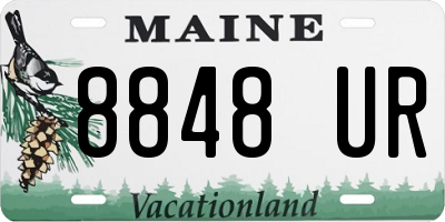 ME license plate 8848UR