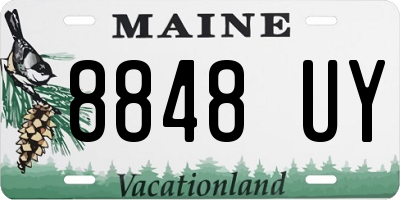 ME license plate 8848UY