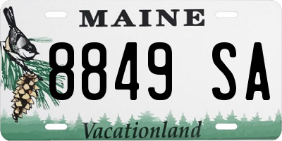 ME license plate 8849SA