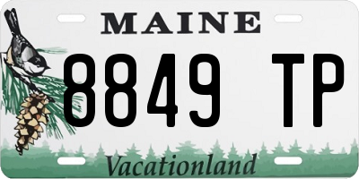 ME license plate 8849TP