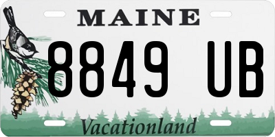 ME license plate 8849UB