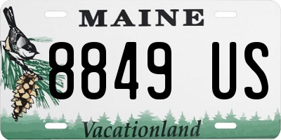 ME license plate 8849US