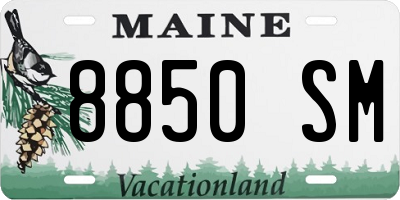 ME license plate 8850SM