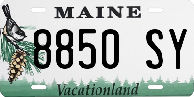 ME license plate 8850SY